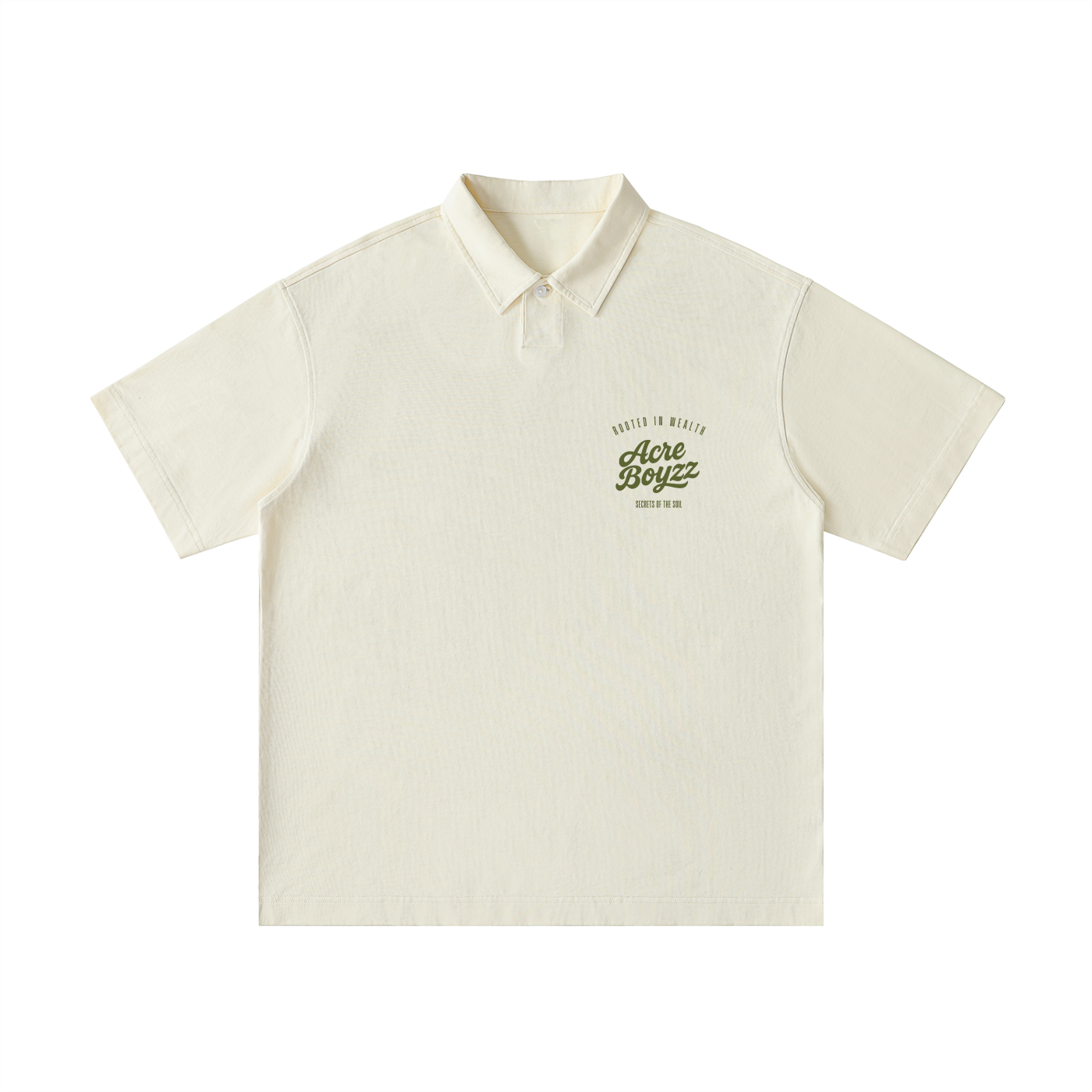 Acre Boyzz Everyday Cotton Polo – Cream