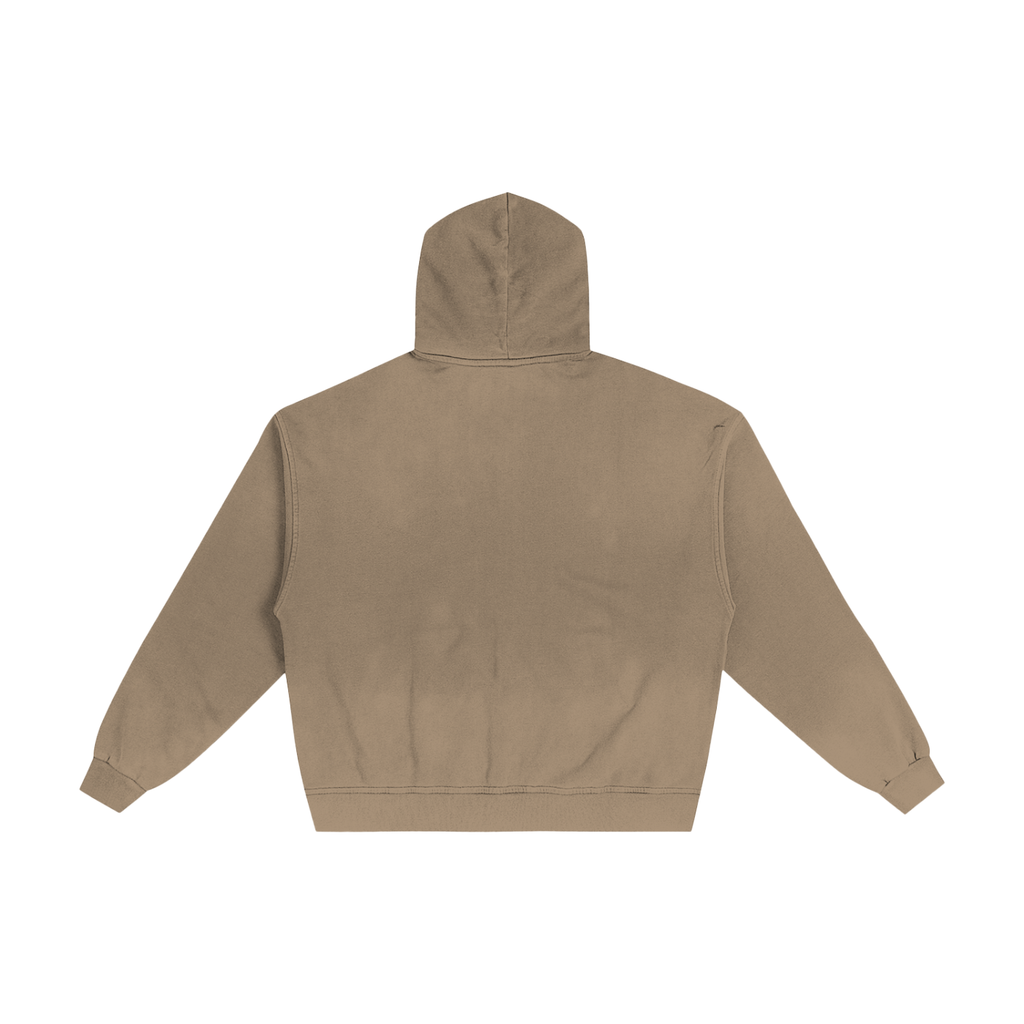 Acre Boyzz Sunfade Frayed Zip Hoodie – Sandstone
