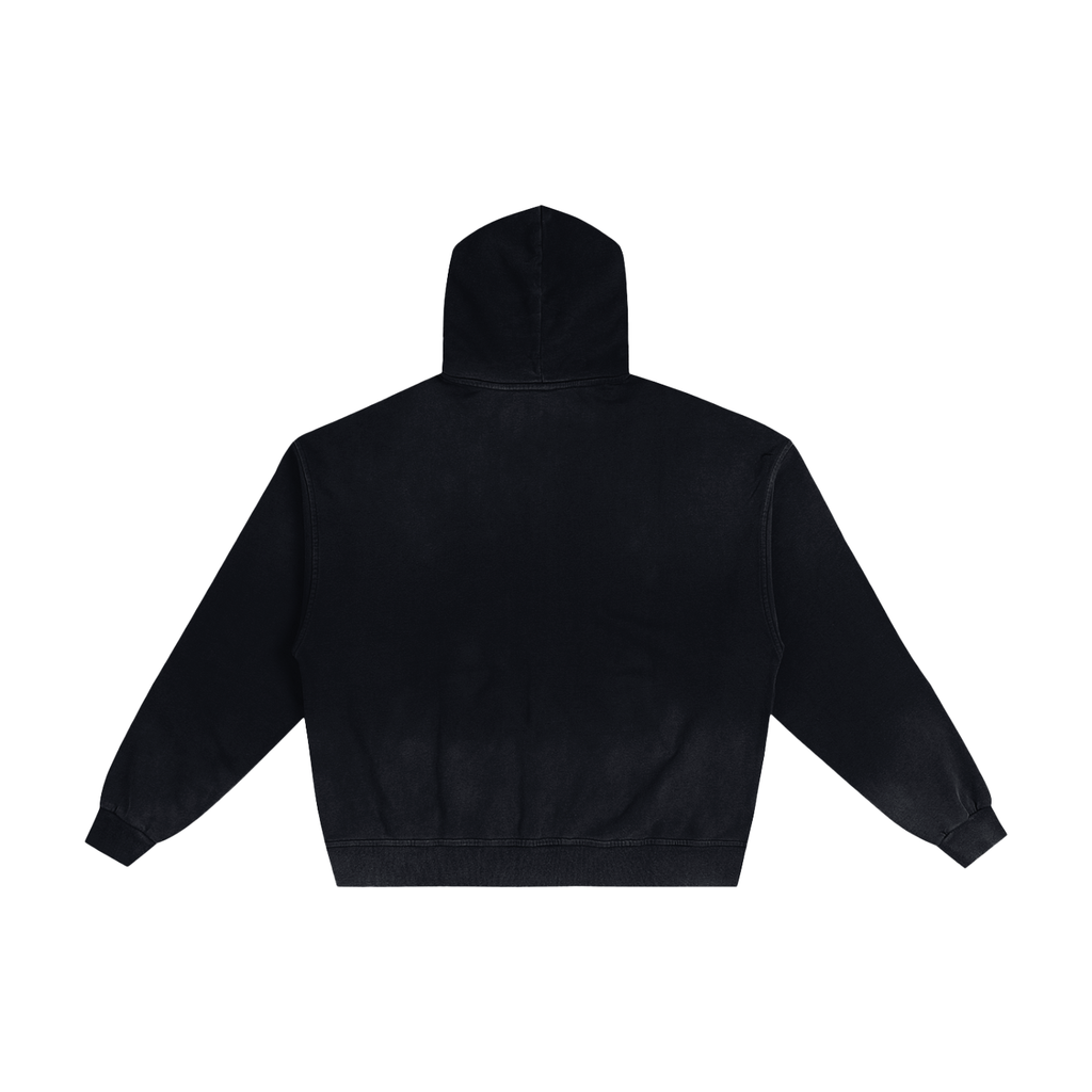 Acre Boyzz Sunfade Frayed Zip Hoodie – Midnight