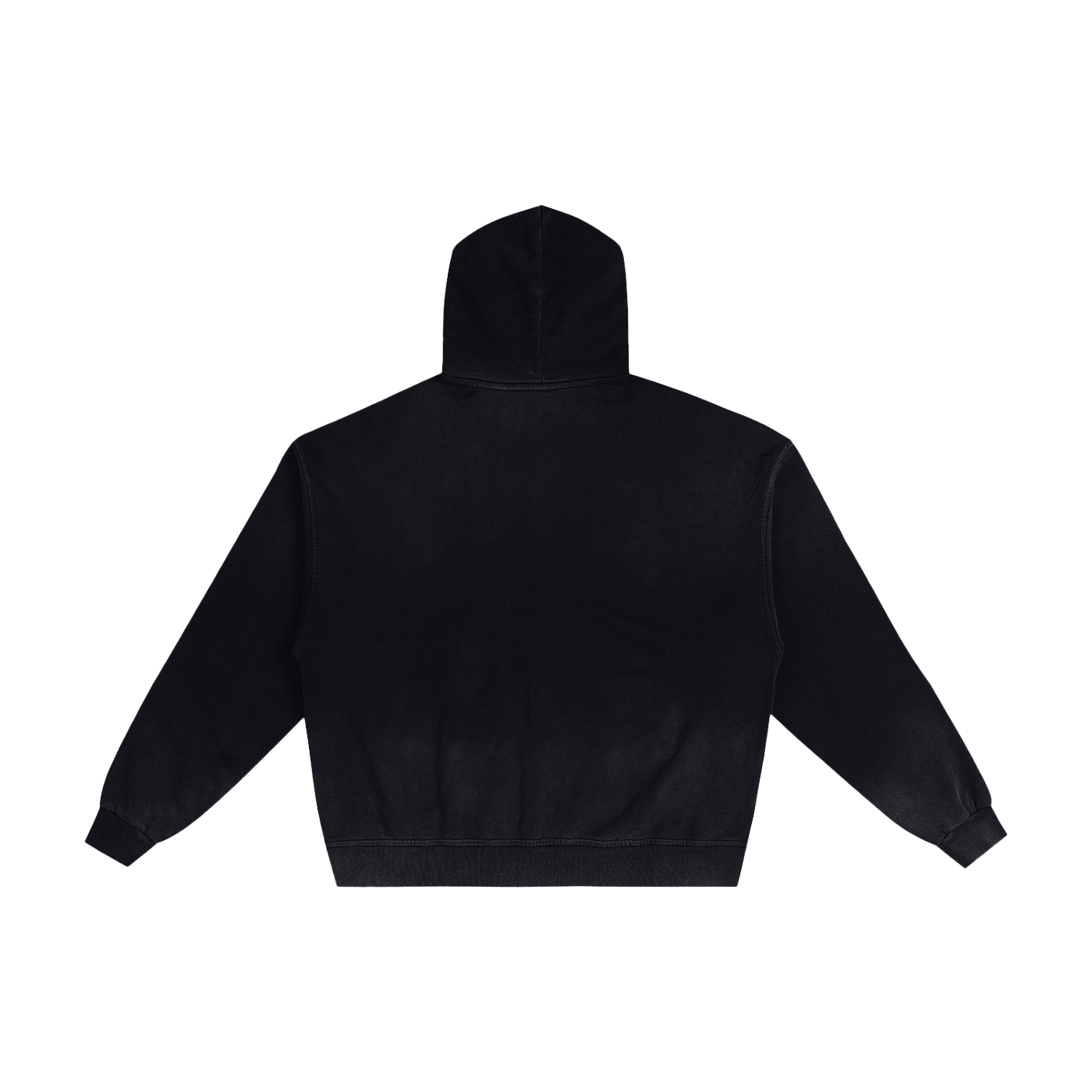 Acre Boyzz Sunfade Frayed Zip Hoodie – Midnight