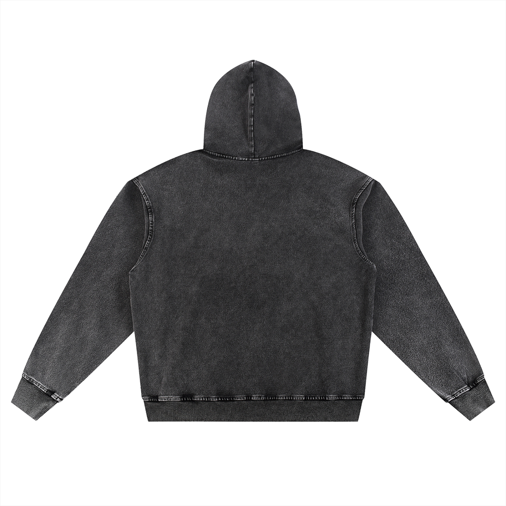 Acre Boyzz Snow-Wash Oversized Hoodie – Charcoal Mist