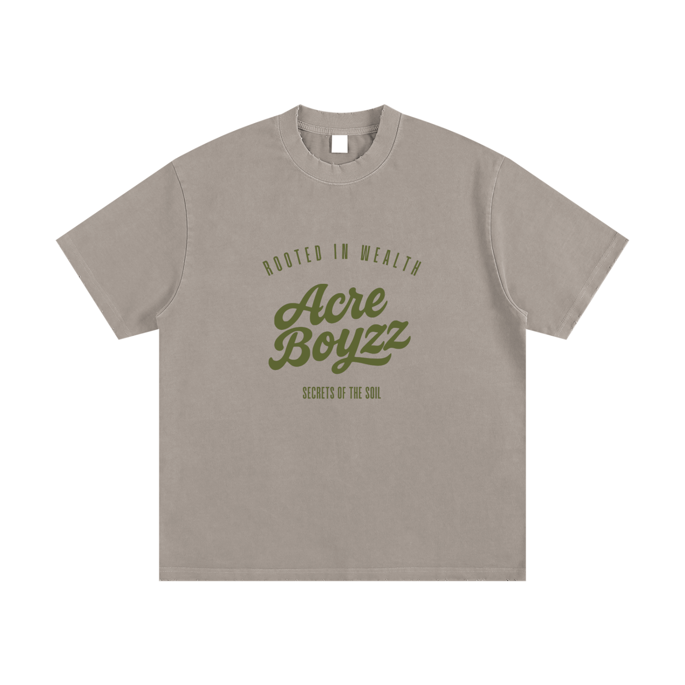 Acre Boyzz Vintage Frayed Tee – Desert Tan