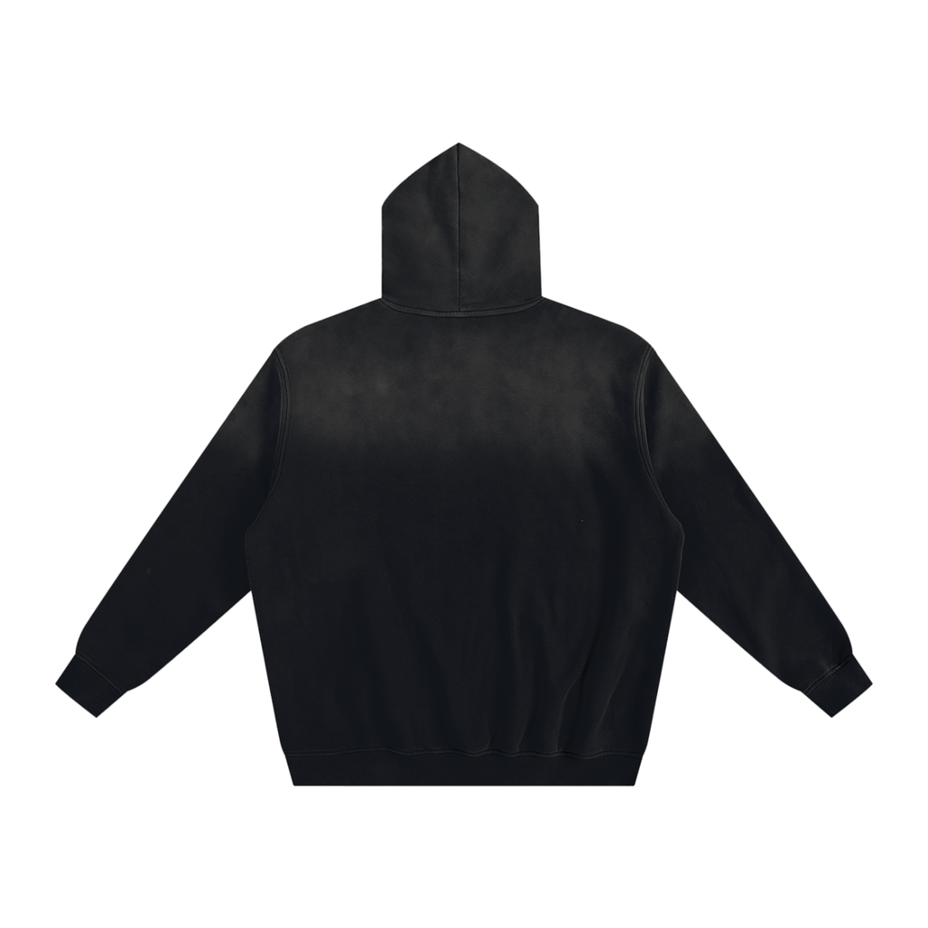 Acre Boyzz Sunfade Fleeced Hoodie – Black Ember